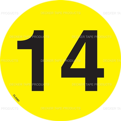 DL6980 CIRCLE LABEL # 14 4